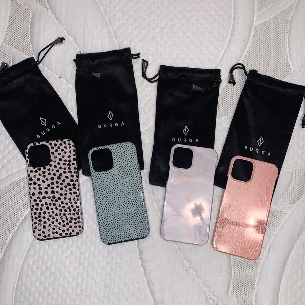 Burga iPhone 12 Pro cases. Never used. All 4 included.